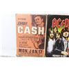 Image 4 : (3) Tin Signs - Metallica - ACDC - Johnny Cash (8" x 12")