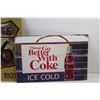 Image 2 : (4) Tin Signs - Coke - Route 66 - Busted Knuckle - Corona