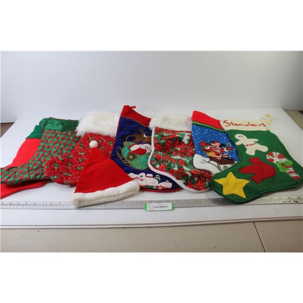 (7) Christmas Stockings & Hat