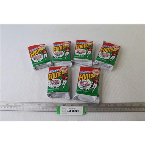 (6) Fleer 1991 Football Player Trading Cards (NIB)