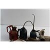 Image 4 : (3) Oil Cans, Meat Grinder and Misc. Items