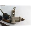 Image 5 : (3) Oil Cans, Meat Grinder and Misc. Items