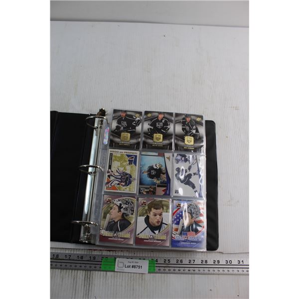 Binder with Assorted NHL Hockey Cards