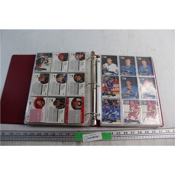 Binder with Pro Set Hockey Cards