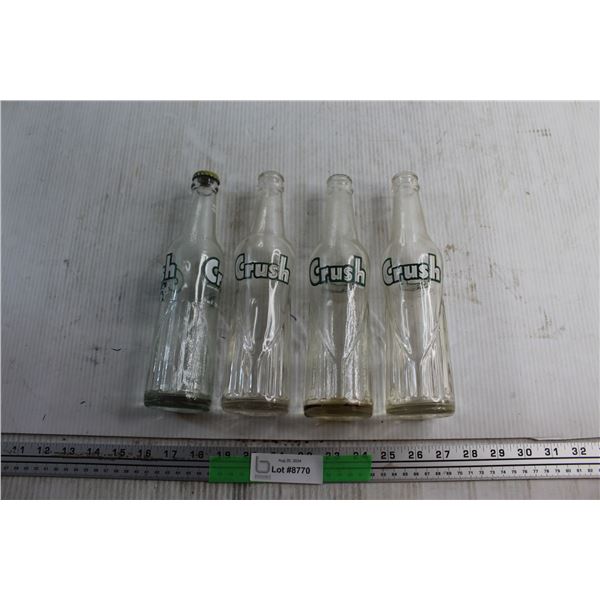 (4) Crush Glass Bottles