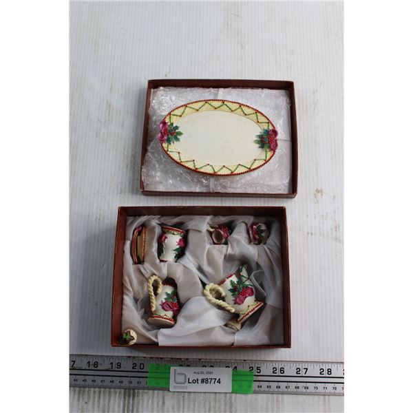 (9) pc Miniature Decorative Tea Set