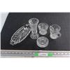 Image 1 : (5) Crystal Vase, Tray and Assorted Items