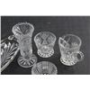 Image 2 : (5) Crystal Vase, Tray and Assorted Items