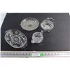 Image 1 : (4) Cut Glass Sugar Bowl, Divided Dish and (2) Candy Dishes