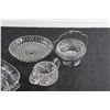 Image 2 : (4) Cut Glass Sugar Bowl, Divided Dish and (2) Candy Dishes