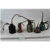 Image 1 : (4) Vintage Oil Cans, Oil Can Part