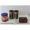 Image 1 : (2) Shirmer Kaffee Tins, Pepsi Cola Tin, Riley's Toffee Tin