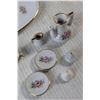 Image 3 : Miniature Tea Set - Teapot, Cream, Sugar, Cups, Plates, Bigger Tray