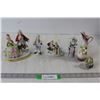 Image 1 : (4) Porcelain Figurines, (2) Porcelain Small Vases - All Made in Japan