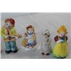Image 4 : (6) Small Porcelain Pepper Salt and Spice Shakers, (3) Porcelain Figurines