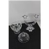 Image 2 : Cut Crystal Glass - Candle Holder, Candy Dish, Small Pitcher with Red Glass Top, Butter Dish