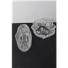 Image 2 : Crystal Cut Glass Cream and Sugar, (2) Candy Dishes