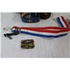 Image 4 : (8) Assorted Belts, (2) Lanyards, Belt Buckle
