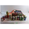 Image 1 : (2) Coca-Cola Fridge Mats, Assorted Bottles and Assorted Cans