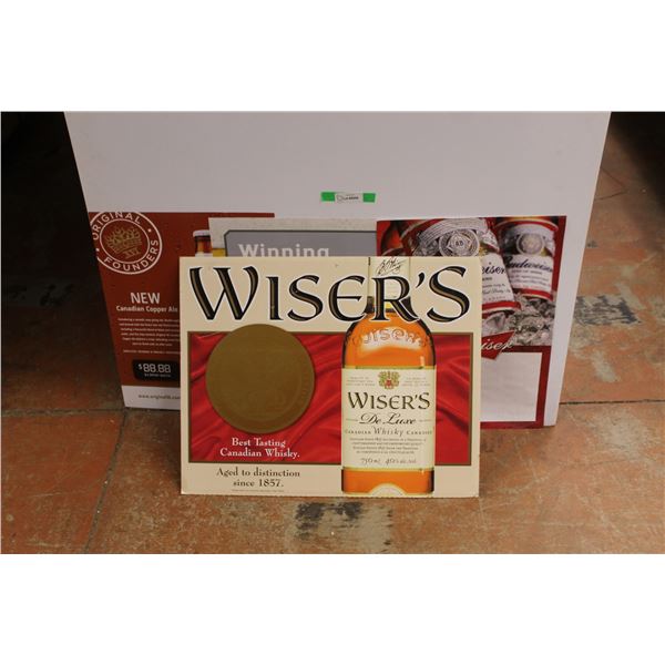 Liquor Advertising Board and (3) Posters 30'' x 24''