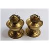 Image 3 : (2) Brass and Glass Mini Oil Lamps