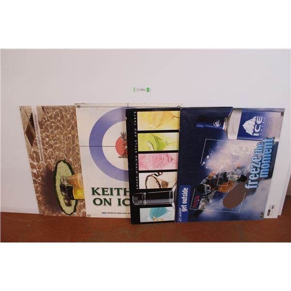 (4) Advertisement Signs - Kahlua Sign Measures 30" x 24"
