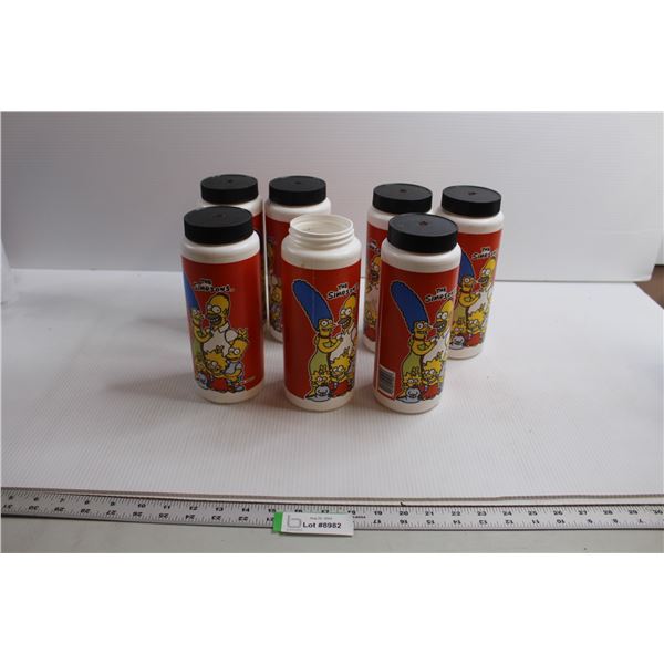 (7) The Simpsons Water Bottles - No Straws