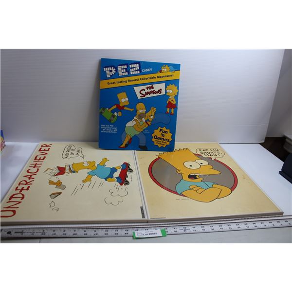 Simpsons PEZ Ad, (2) Pictures - 16" x 20"
