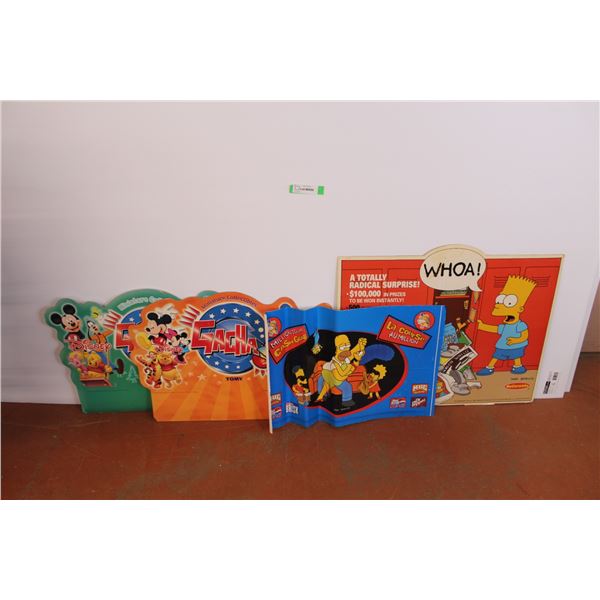 (4) The Simpsons Advertisements - 26 1/2" x 20 3/4"