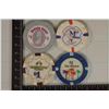 Image 2 : 4-$1 PLASTIC CASINO GAMING CHIPS: ORMSBY HOUSE,