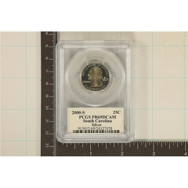 2000-S SILVER SOUTH CAROLINA QUARTER PCGS PR69