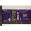 Image 1 : 24KT GOLD FOIL REPLICA A 2009-A US $100 BILL BLUE
