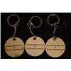 Image 2 : 3-CUSTOM ENGRAVED WOODEN KEYCHAINS: MORGAN SILVER