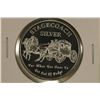 Image 1 : 1 TROY OZ .999 FINE SILVER PROOF STAGECOACH ROUND