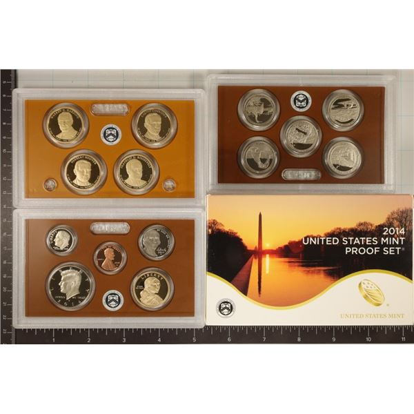 2014 US PROOF SET (WITH BOX) 14 PIECES