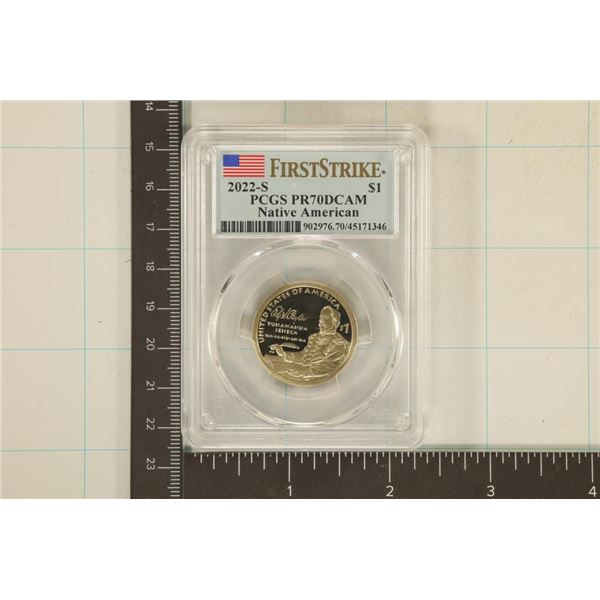 2022-S NATIVE AMERICAN DOLLAR PCGS PR70 DCAM