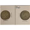 Image 1 : 1952 & 1960 DOMINICAN REPUBLIC SILVER 25 CENTAVOS