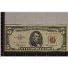 Image 1 : 1963 US $5 RED SEAL NOTE
