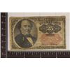 Image 1 : 1874 US 25 CENT FRACTIONAL CURRENCY WITH (SMALL)