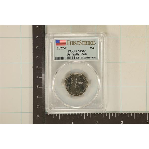 2022-P DR. SALLY RIDE QUARTER PCGS MS66