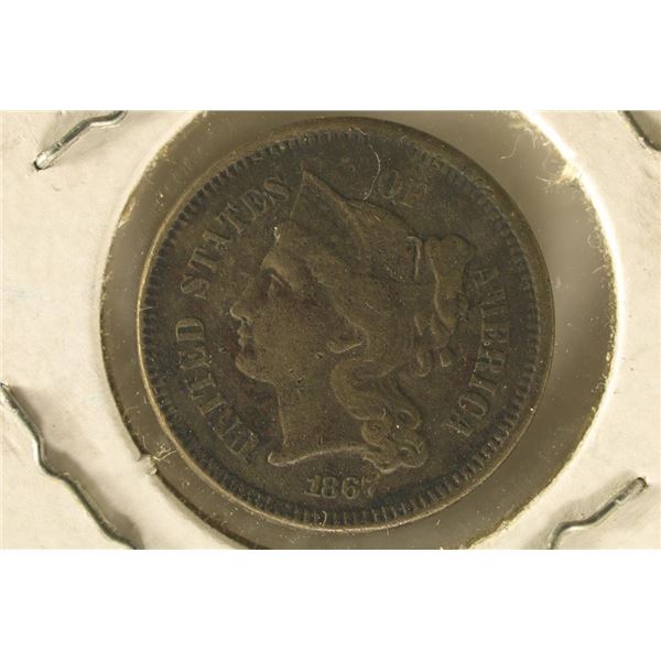 1867 US 2 CENT PIECE