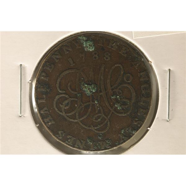 1788 CONDER TOKEN. THEY R MOSTLY 18TH CENTURY