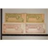 Image 2 : 4-ARGENTINA BILLS: 2-1947 ONE PESO CU & 2-1971