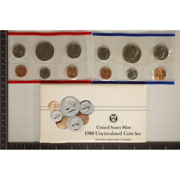 1988 US MINT SET (UNC) P/D (WITH ENVELOPE)