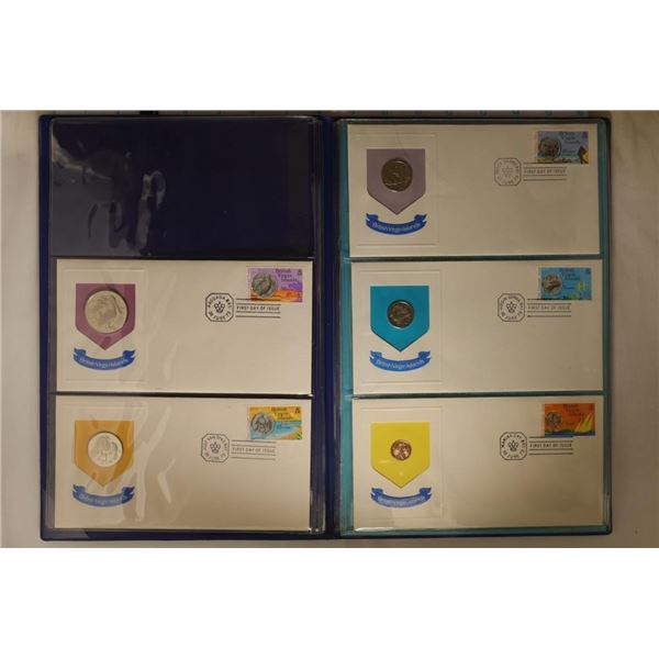 1973 BRITISH VIRGIN ISLANDS 5 COIN FDC SET IN NICE