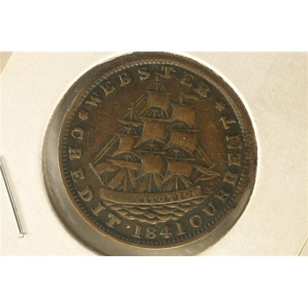 1837-1841 HARD TIMES TOKEN VAN BUREN METALLIC