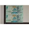 Image 1 : 2-BANK OF MALAWI 50 KWACHA CU COLORIZED BILLS