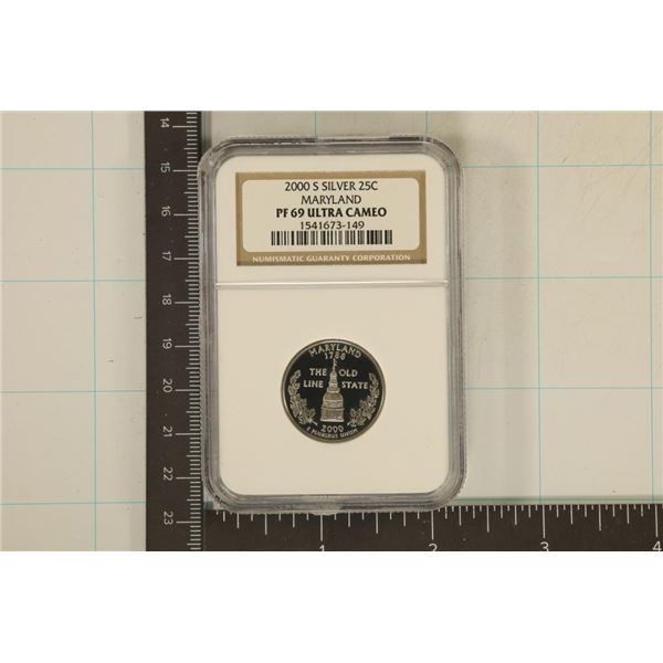2000-S SILVER MARYLAND QUARTER NGC PF69 ULTRA CAM