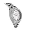 Image 3 : Rolex Ladies Stainless Steel Quickset Silver Index Diamond Bezel Date Watch With