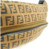 Image 7 : Fendi Brown Zucchino Canvas Leather Metal Round Logo Front Pocket Small Shoulder